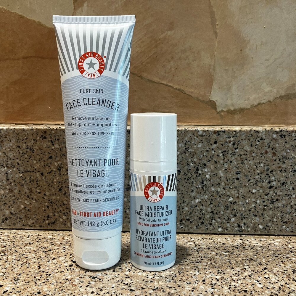 First Aid Beauty Facial Cleanser and Ultra Repair Face Moisturizer!! NEW